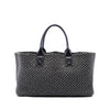 Bottega Veneta Limited Edition Medium Bicolor Lambskin Intreccio Cabat Tote Secondhand