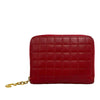Celine Quilted Leather C Charm Zip Wallet Coin Case Secondhand