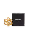 Chanel Gold Plated CC Flower Brooch Secondhand