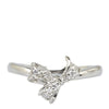 Platinum Diamond Bow Ring - '10s Second-hand