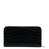 Embossed Leather Zip Around Wallet - '10s Second-hand