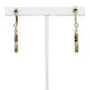 18k Gold Stick Drop Earrings - '10s Second-hand