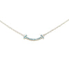 18k Gold Topaz Micro T Smile Pendant Necklace - '10s Second-hand