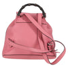 Secondhand Gucci Bamboo Pink Leather Bag