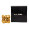 Chanel CC Gold Plated Grapevine Clover Brooch Secondhand