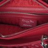 Secondhand Christian Dior Lady Dior Medium Bag Red Lambskin Cannage - '10s