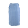 Secondhand Valentino Nigh Light Blue Textured Viscose Skirt Suit