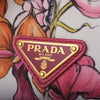 Prada Floral Print Small Canapa Tote Bag - '10s