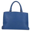 Secondhand Bottega Veneta Intrecciato Blue Leather Bag