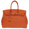 Hermes Birkin Handbag Orange Togo with Palladium Hardware