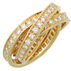 Cartier Trinity Ring 18K Tricolor Gold with Diamonds