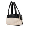 Secondhand Chanel Bicolor Fabric and Leather Shoulder Bag - 2000s