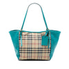 Burberry Small Haymarket Check Canvas and Leather Canterbury Tote Secondhand