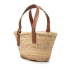 LOEWE Small Raffia Anagram Basket Tote Secondhand