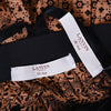 Secondhand Lanvin Strapless Printed Silk Dress with Jewel Detail- '00s