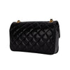 Secondhand Black Quilted Single Flap - '90s