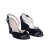 Secondhand Prada Vintage Black Velvet Wedge Slingback Sandals - '90s