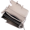 Secondhand Tod’s Double T Grey Leather Continental Wallet with Shoulder Strap - '10s