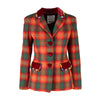 Secondhand Moschino Cheap & Chic Plaid Jacket with Heart Buttons