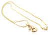 Secondhand Cartier Double Heart Pendant Chain Yellow and White Gold Necklace - '90s