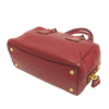 Secondhand Prada Boston Red Leather Bag