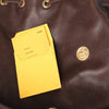 Secondhand Fendi Vintage Brown Leather Zodiac Medallion Bucket Bag - '90s
