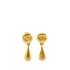 Secondhand Chanel Gold Plated CC Drop Clip on Earrings