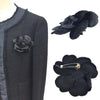 Secondhand Chanel Camellia Black Leather Jewelry