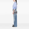 Saint Laurent Medium Metallic Woven Leather Monogram Sunset Crossbody Secondhand