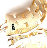 Secondhand Cartier Maillon Panthere Diamond 5 Row Hoop Yellow Gold Earrings - '80s
