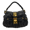 Secondhand Miu Coffer Black Leather Bag