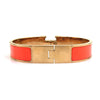 Secondhand Hermès Clic H Orange Metal Jewelry