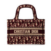 Secondhand Dior Book Tote Burgundy Canvas Bag
