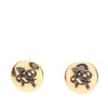 Hermès Gold Plated Horn Sellier Clip On Earrings Secondhand