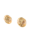 Hermès Gold Plated Horn Sellier Clip On Earrings Secondhand