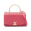 Secondhand Chanel Flap bag Pink Leather