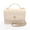 Secondhand Chanel Classic Flap White Leather Bag