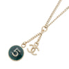 Secondhand Chanel Numero 5 Green Metal Jewelry