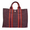 Secondhand Hermès Toto Burgundy Canvas Bag