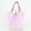 Secondhand Hermès Picotin lock Pink Leather Bag