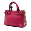 Burberry Small Grainy Calfskin and House Check Banner Satchel Secondhand