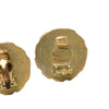 Chanel CC Gold Plated Resin Chain Round Clip On Earrings Secondhand