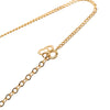 Dior Gold Plated Logo Round Pendant Necklace Secondhand