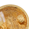 Secondhand Chanel CC Gold Plated Quilted Round Clip On Earrings
