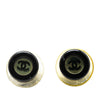 Secondhand Chanel Resin CC Round Push Back Earrings