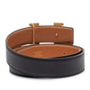Hermès Box Calf and Courchevel Constance H Reversible Belt Secondhand