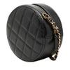 Chanel CC Quilted Caviar Round Clutch With Chain Secondhand