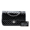 Chanel Medium Classic Chevron Patent Double Flap Secondhand