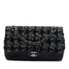 Chanel Medium Classic Tweed and Caviar Double Flap Secondhand