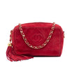 Chanel CC Quilted Suede Tassel Diamond Camera Bag Secondhand